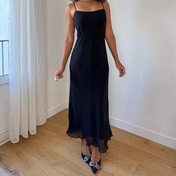 Italian Vintage Black Mesh Slip Dress (XS/S) - Picture 4 of 7